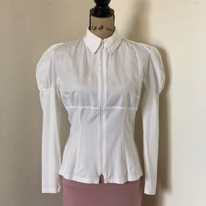 Anne Fontaine Puff Sleeve Fitted Shirt *10 US